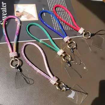 Glitter Rhinestone Phone Lanyard Keychain Phone Diamond Crystal Straps Hanging Anti-lost Wrist Rope Phone Accessories 2