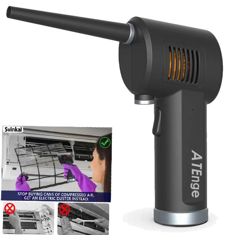 Cordless Electric High Pressure Air Duster-Computer Cleaner Blower-Keyboard Cleaner Electronic Devices and Laptop