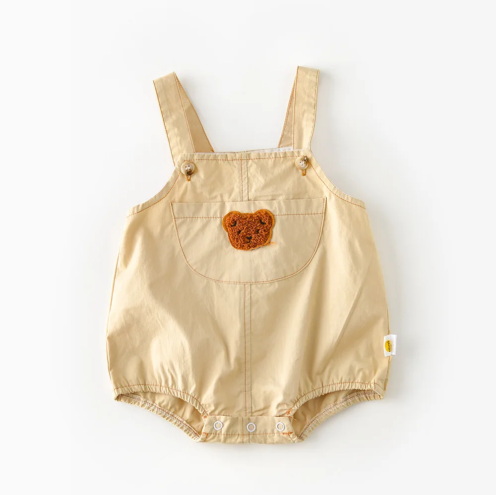 Summer Baby Romper for 0 2 Years Old Lightweight Bear Embroidered