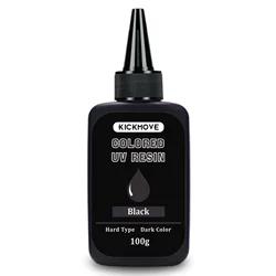 Enhanced Dark Colored UV Resin Kit - Odorless, Low Shrinkage, Vibrant 12 - Color Set (Black)