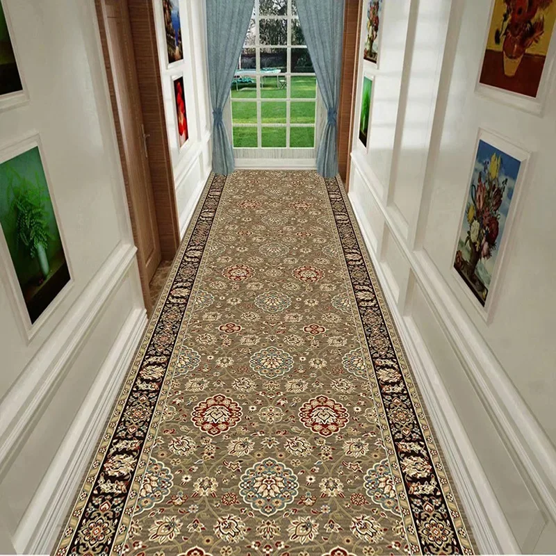 Luxury Design Long Carpet Runner for Corridor Hallway Decor Non-slip Strip Carpets HOTEL Living Room Doorway Washable Doormat 2