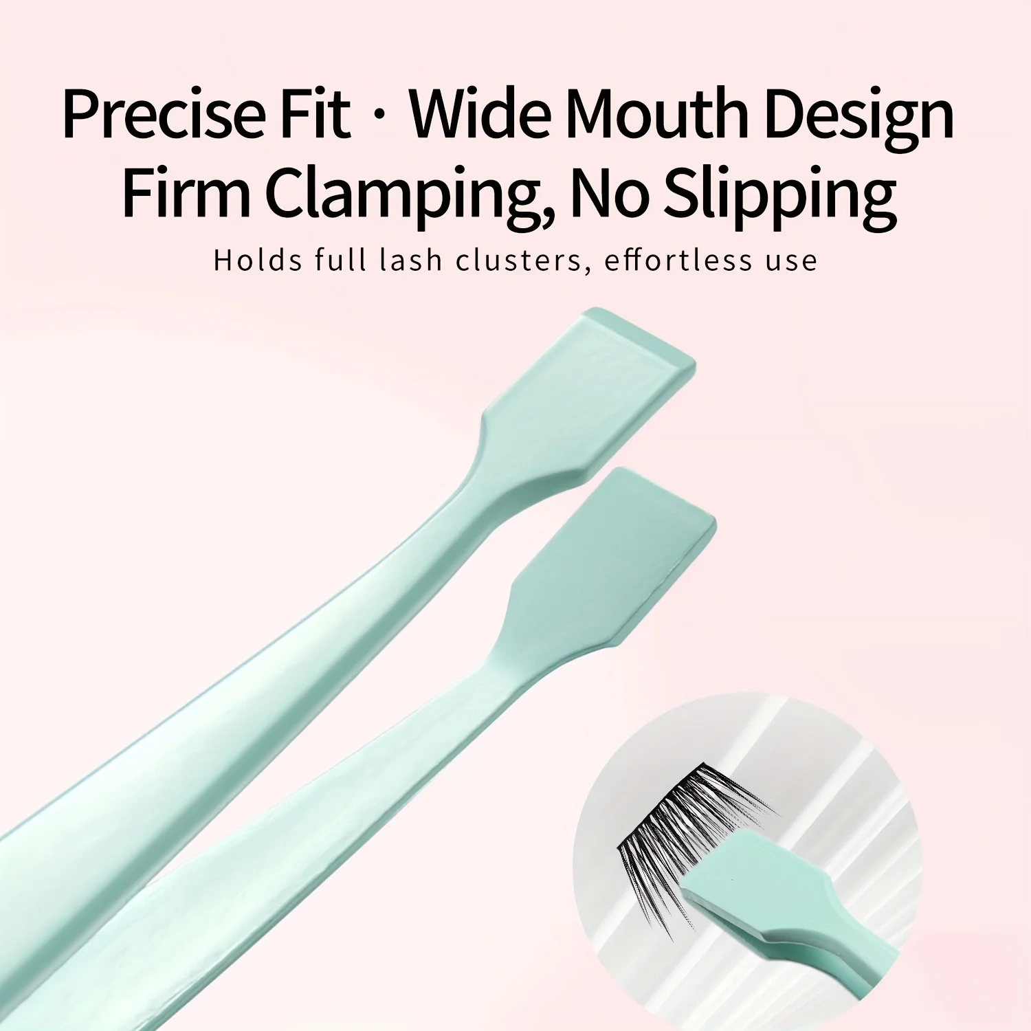 Precision Slender Eyelash and Facial Tweezers - Ergonomic Flat Mouth Design