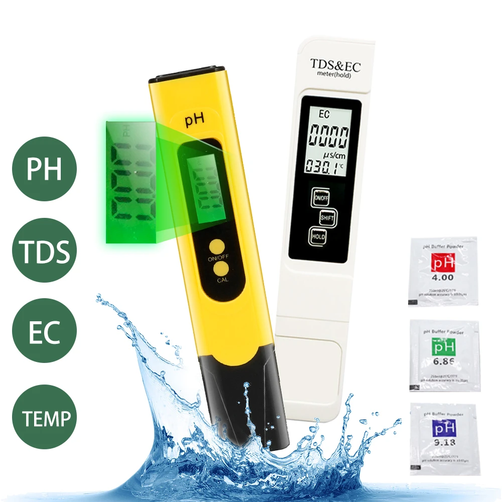 best tape measure Digital PH TDS Meter Accuracy 0.01 Tester for Household Drinking Water Swimming Pool Aquarium residential water meter