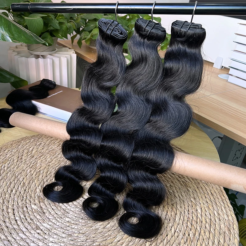 15A Body Wave Clip in Hair Extensions Natural Black Color 100% Unprocessed Raw Human Hair Clip in Extensions 7Pcs/Set 120g