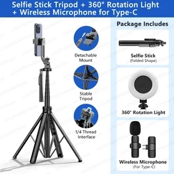 Versatile Tripod Stand with Wireless Bluetooth and Phone Holder for Vlogging and Photography (Ring light C)