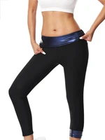 Women's Sauna SportsPants Pocket Style High Waist Lifting Hip Tightening Abdominal Yoga Pants Fitness Training Fat Burning Pants 3