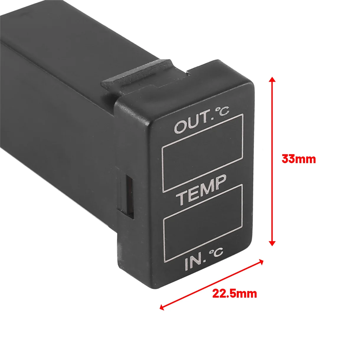 

Car Interior and Exterior Temperature Display Dual Temperature Sensor for Yaris 33X22.5Mm