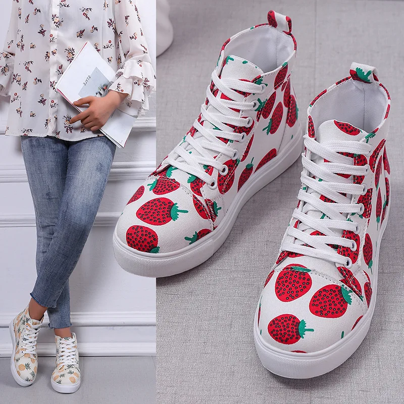 

Кеды мужские высокие, повседневная холщовая обувь с принтом, классные уличные брендовые классические кроссовки с вулканизированной подошвой