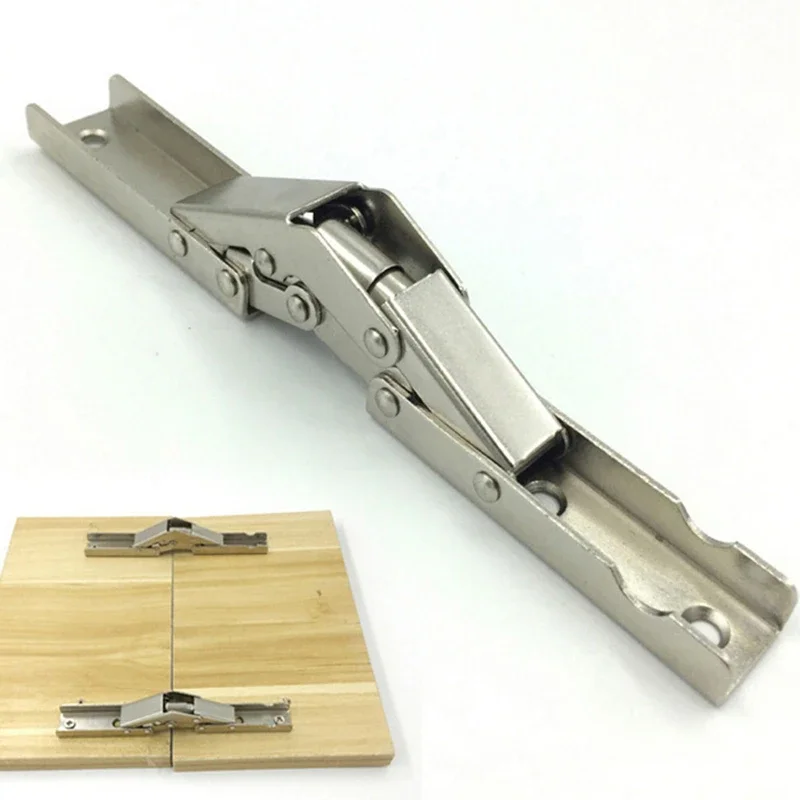 Heavy Duty 90 Degree Folding Hinge Concealed Bracket for Cabinet Door/Shelf/Table Adjustable Mounting Hardware Furniture Parts