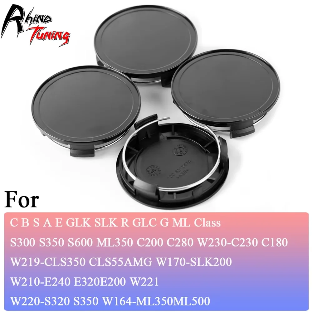 4pcs OD 75mm/2.95in ID 69.52mm/2.74in Wheel Center Cap For S2000
