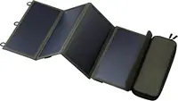 Portable Solar Panel Dual USB-A Ports 28W Power Generation Charger for Phone Camping Durable Water-Resistant Ripstop Nylon 1