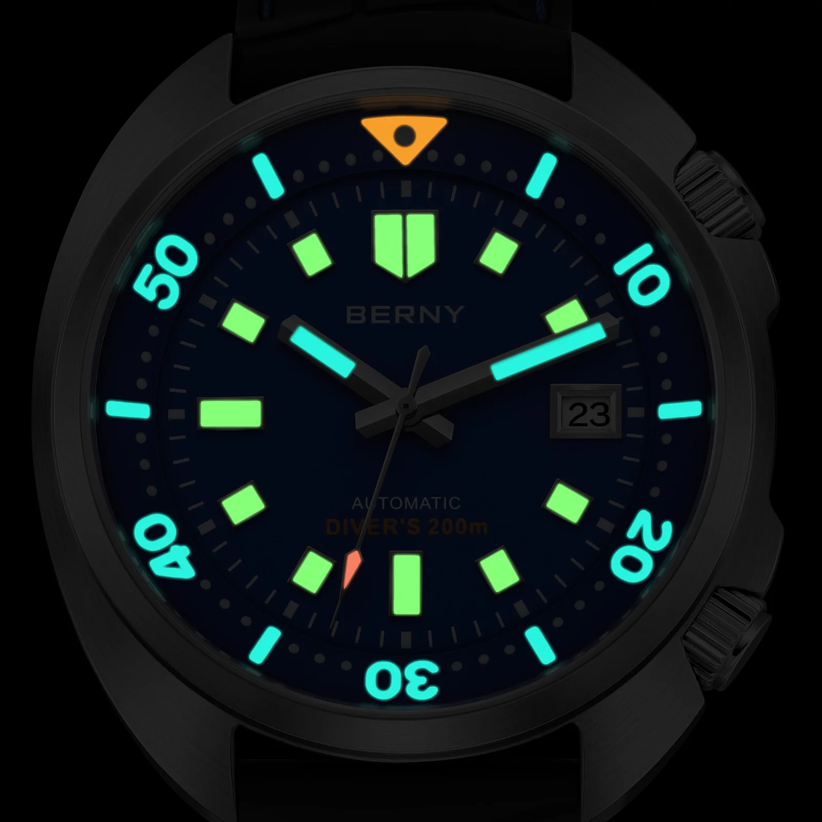 BERNY 20ATM Automatic Diver Watch for Men Luxury Sapphire Supper Luminous Dive Watch Original Design NH35 Sport Men Diving