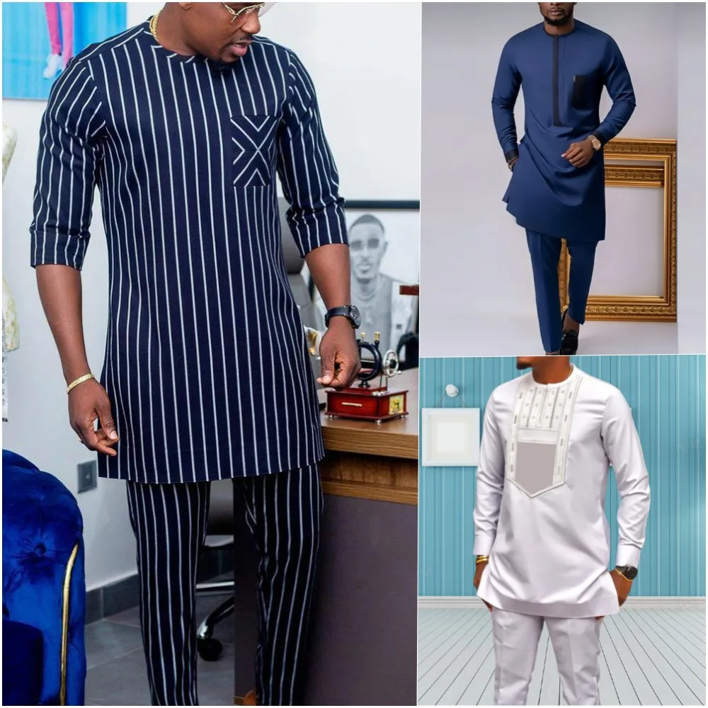 Dashiki мужские костюмы с коротким