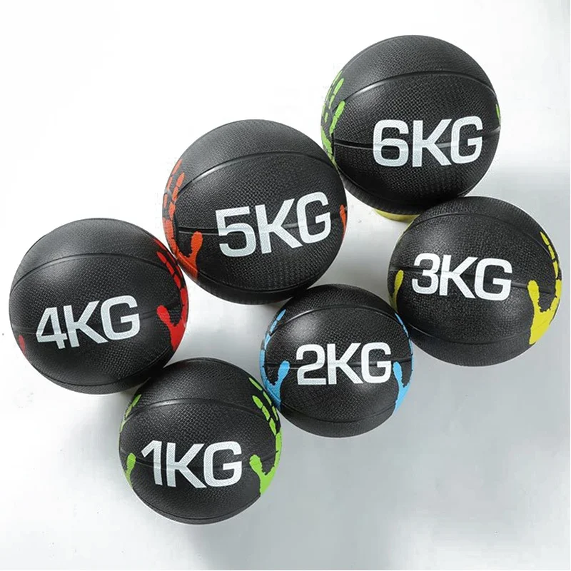 Fitness Training 1kg 2kg 3kg 4kg 5kg 6kg 7kg 8kg 9kg 10kg Solid Rubber Medicine Slam Ball