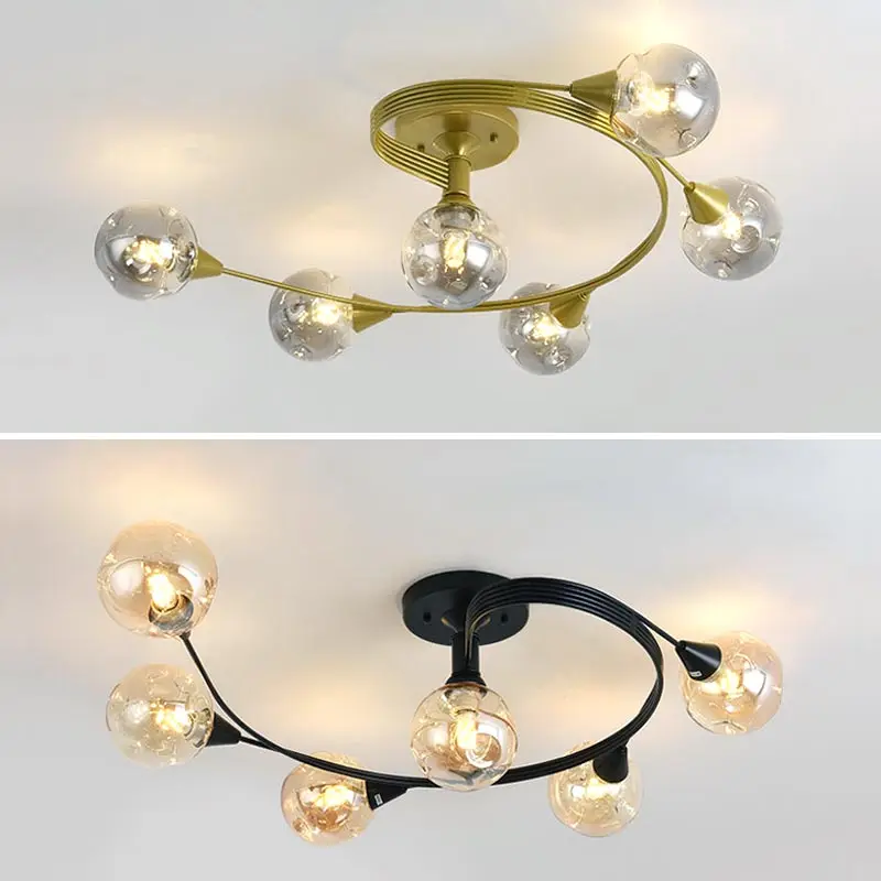 Modern Led Ceiling Chandelier Nordic Glass Lamp Bedroom Kitchen Living Room Dining Room Decoration Home Ceiling Light Fixtures
