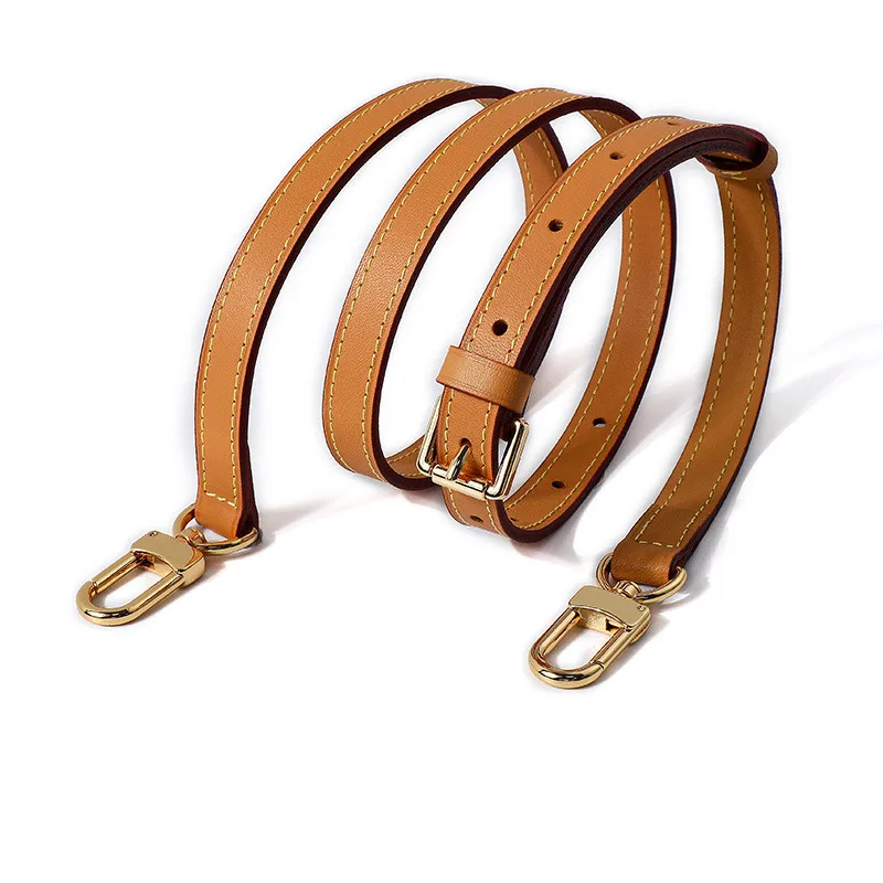Natural Beige Calfskin Bag Strap For Designer Handbag Purse Luggage Duffle Bag Carry Belt Replacement Honey Brown Adjustable