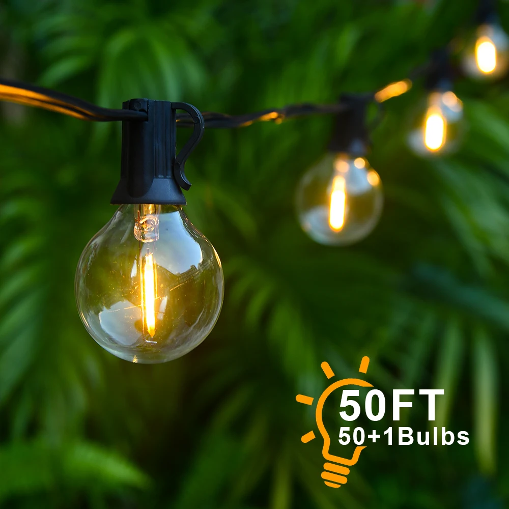 

Led String Lights G40 50FT 30FT 25FT Outdoor Fairy Wedding Lamp LED Globe Festoon Bulb E12 220V 110V For Party Garden Garland