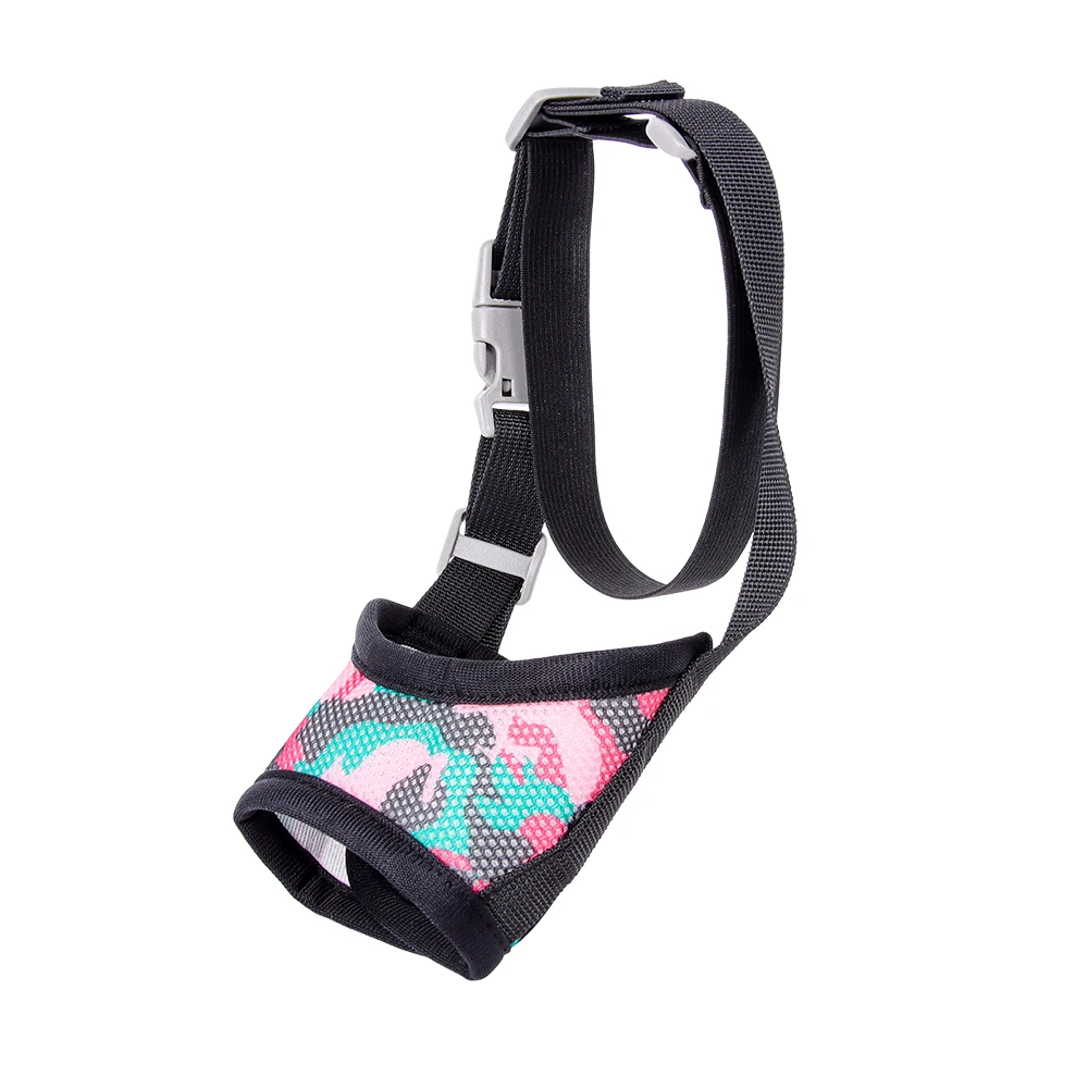 Breathable Mesh Dog Muzzle Adjustable Front Opening Lead Four Seasons Secure Buckle Anti-ingestion Pet Muzzle Walking Dog Mask