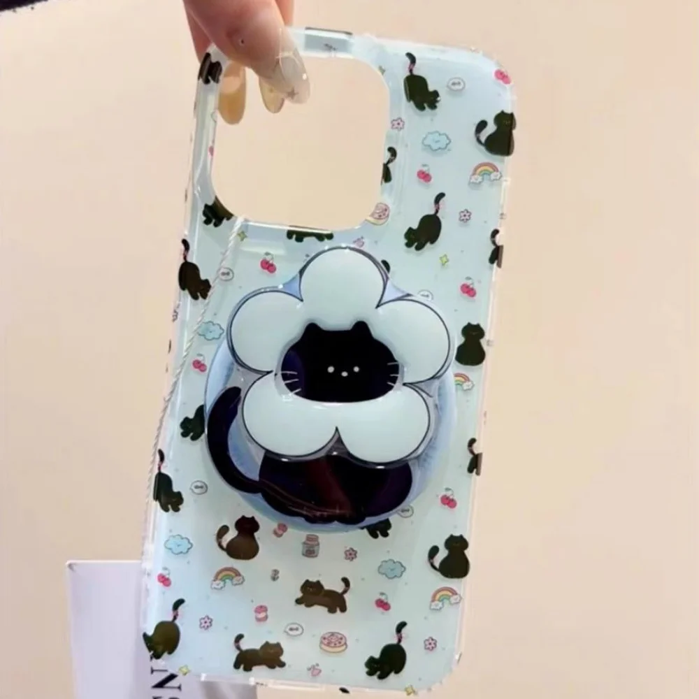 Cute Cartoon Kitten Scarf Griptok Phone Ring Stand Holder