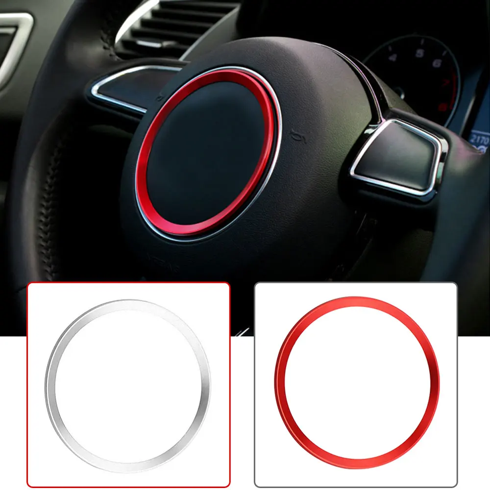 

Car Styling Auto Steering Wheel Hub Cover Accessories Decoration Sticker Ring Case Car Exterior Accessories Tools for Audi A1 A3