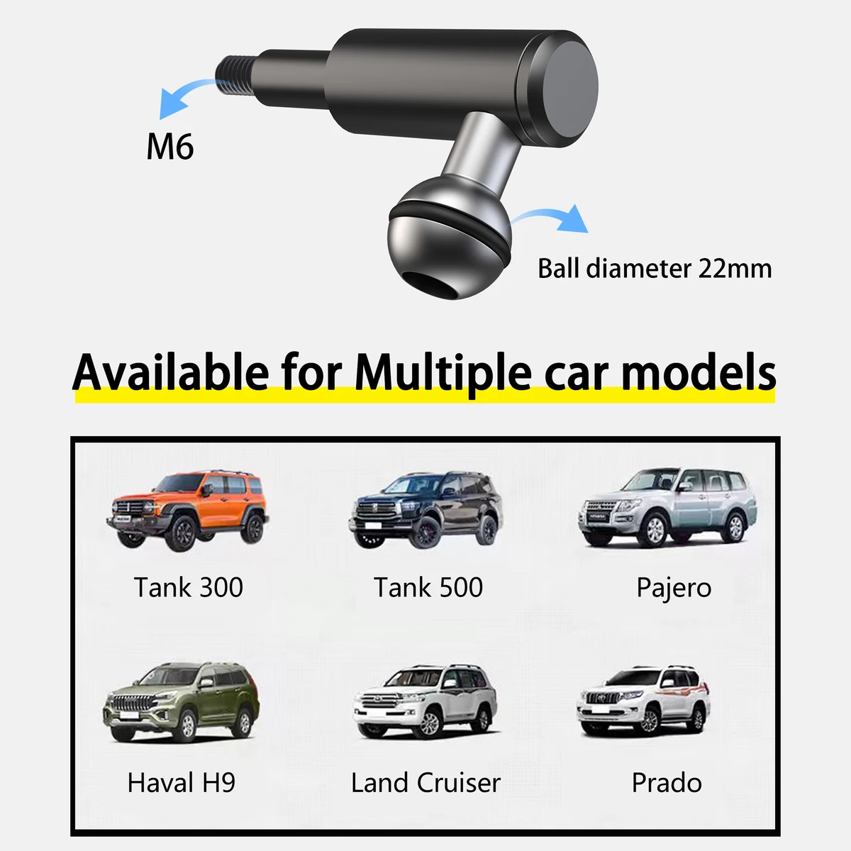 magsafe [Car Handle Armrest Phone Holder] Car A-pillar Mobile Phone Bracket Off-road Vehicle Truck Handle Armrest Handle — view 3