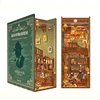 NEW DIY Wooden Book Nook Shelf Insert Kits Sherlockk Holmess Detective Agency Bookends Miniature Building Kits Bookshelf Gifts 1