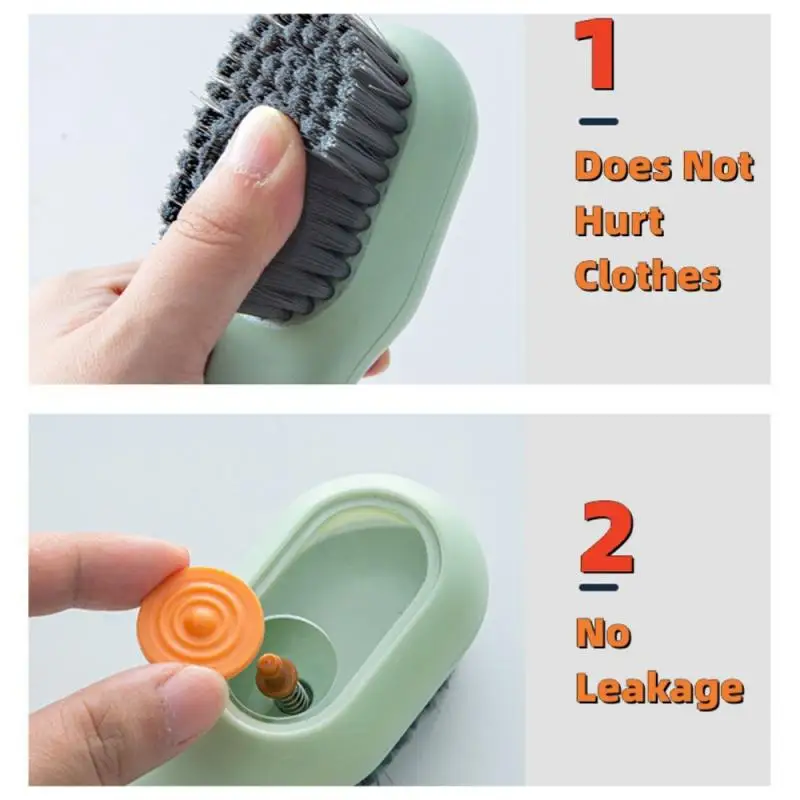 Multifunction Shoe Brush Soft Bristled Liquid Filled Up Wash Shoe Household Cleaning Clothes Board Clean Kitchen Accessories