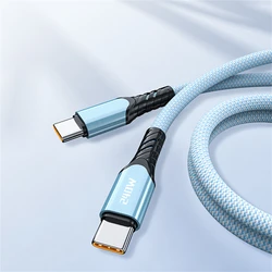 High - Speed 240W USB C to C Fast Charging Cable - Durable Power Cord with QC4.0 Technology - 0.25m (240W C - C Blue)