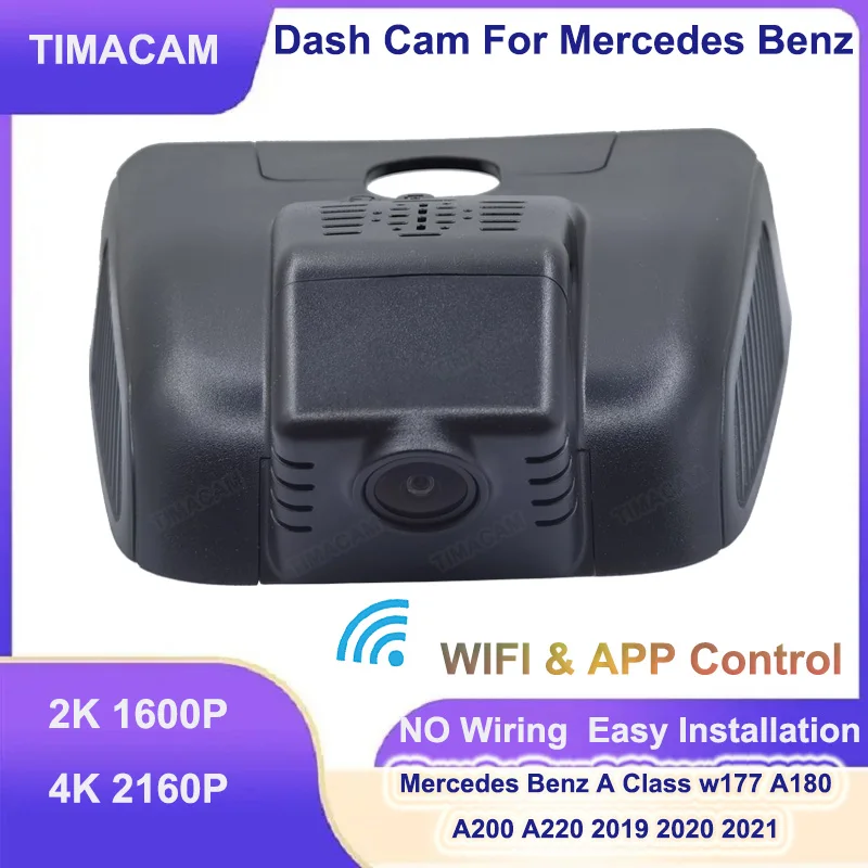 

TIMACAM 2K 4K Wifi Dash Cam Camera for Mercedes Benz A180 A200 A220 2019 2020 2021 A Class w177 UHD 2160P Car Dvr Video Recorder