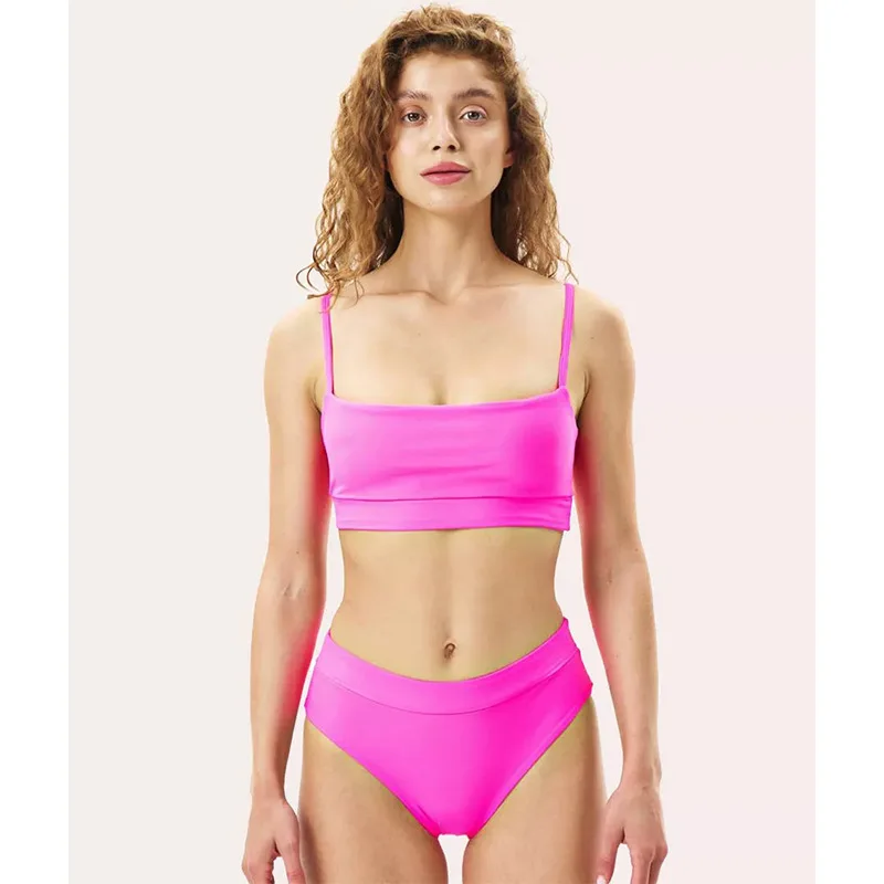 

Bikini Solid Color Bra Sexy Swimsuit Multi Color Bikini Hot selling NO stock need order for 100pcs to produce 2024 new