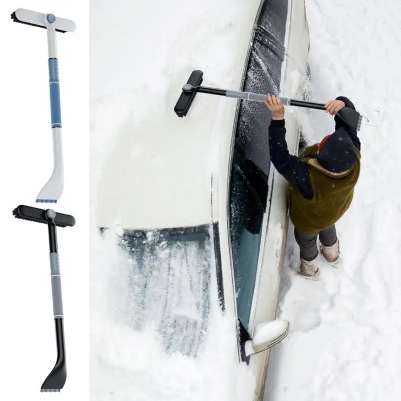 Raspador de hielo cepillo de nieve para coche, raspador de nieve para parabrisas automático, ventana, herramienta de raspado de limpieza de nieve para puertas de parabrisas de coche, navidad