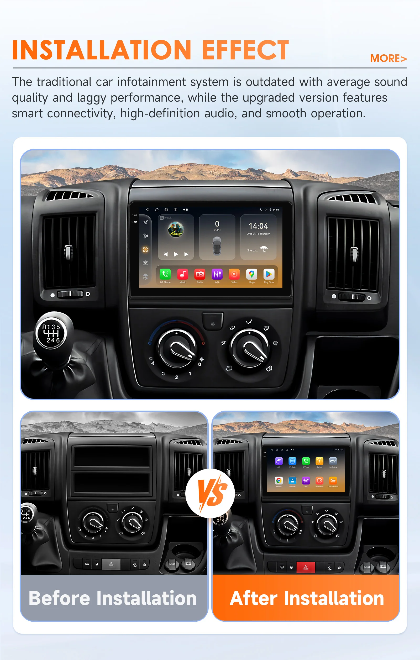 Hizpo 8-Kern Android 14 Autoradio für Citroen Jumper 2 Peugeot Boxer 2 Fiat Ducato 3 2006-2015 Auto-Multimedia GPS 4G Carplay 6115 – Detail 4