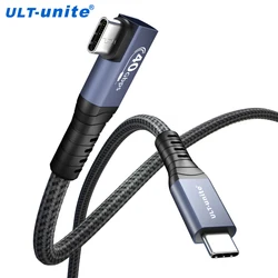 Right Angle USB4 Cable 8K Thunderbolt 3 4K 40Gbps Type C 100W Fast Charging Cable for MacBook Pro iPad Samsung