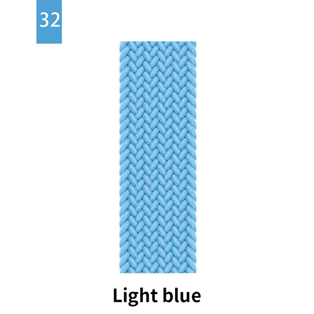 Braided SOLO LOOP Strap For Apple watch band 44mm 40mm 38mm 42mm 44 mm Nylon bracelet correa iWatch serie 3 4 5 SE 6 7 45mm 41mm 32 Light blue
