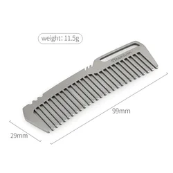 Compact Titanium Alloy Hair Comb - Ultra - Light & Portable for Outdoor and Barber Use (Silver)