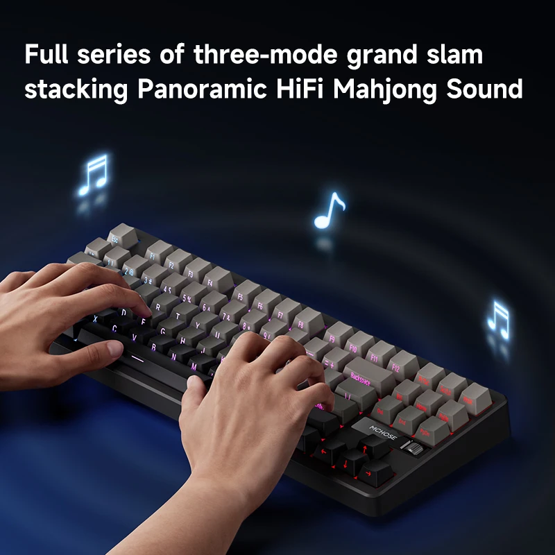 MCHOSE G87 Original Wireless Mechanical Keyboard Tri-mode Customized Hot Swap 10000mAh RGB Gasket Structure Knob E-sports Gaming