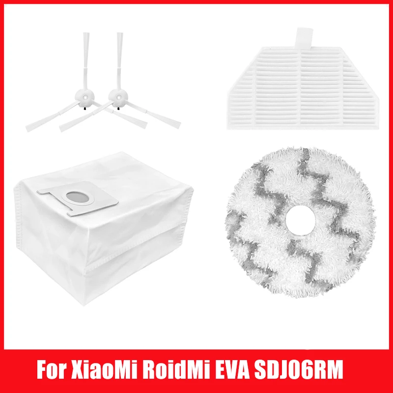 

Hepa Filter Mop Cloth Dust Bag For XiaoMi RoidMi EVA Self-Cleaning Emptying Robot Vacuum SDJ06RM Side Brush Accessories