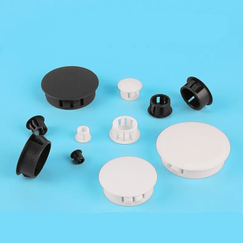 2/4Lots Black Plastic Round Tube Hole Plug Pipe End Cap Cover 5/6/8/10/11/12/13/14/16/19/20/22/25/30/35/38/40/45/50/60mm White pipe plug