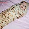1 Set Baby Blanket Baby Flour Tortilla Swaddle Winter 100% Flannel Baby Swaddle wrap Sleeping Swaddle Wrap +Hat Baby Sheets 1