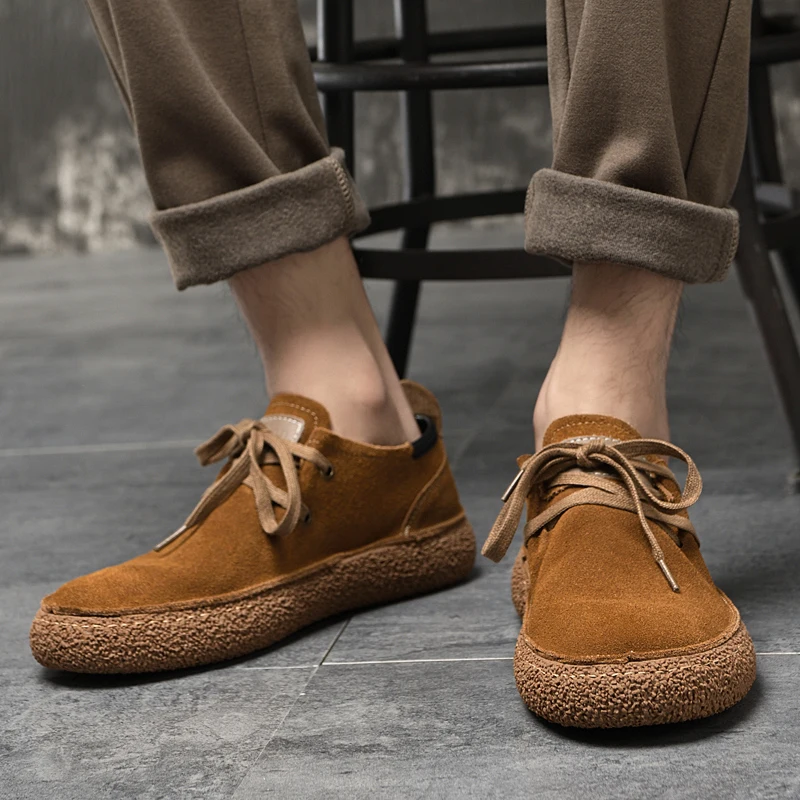 Summer Loose Fitting Leather Shoes Handmade Oxford Shoes Casual Shoes Versatile Men Leather Shoes Classic Man Business Sneakers 6