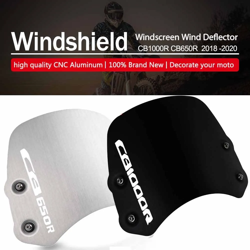 

Motorcycle Aluminum Windscreen Windshield Wind Deflector Shield Screen Protector For HONDA CB1000R CB650R CB 2018 2019 1000 R