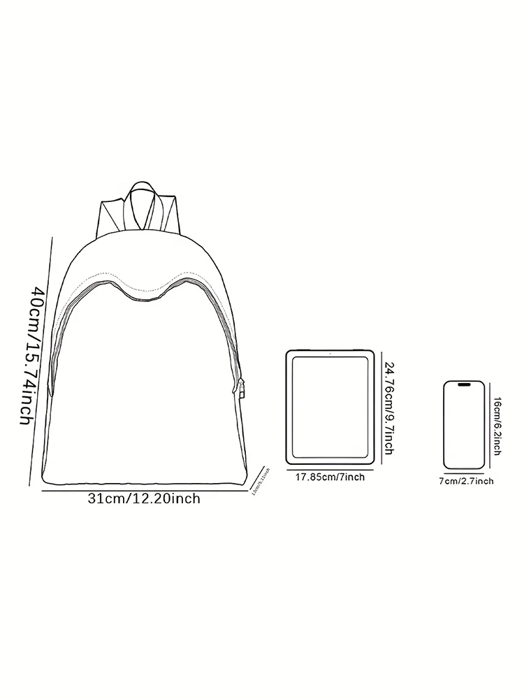 New Women's and Men's High Capacity College Backpack Trend Women's Laptop School Bag Cute Girl Travel Bag Cool