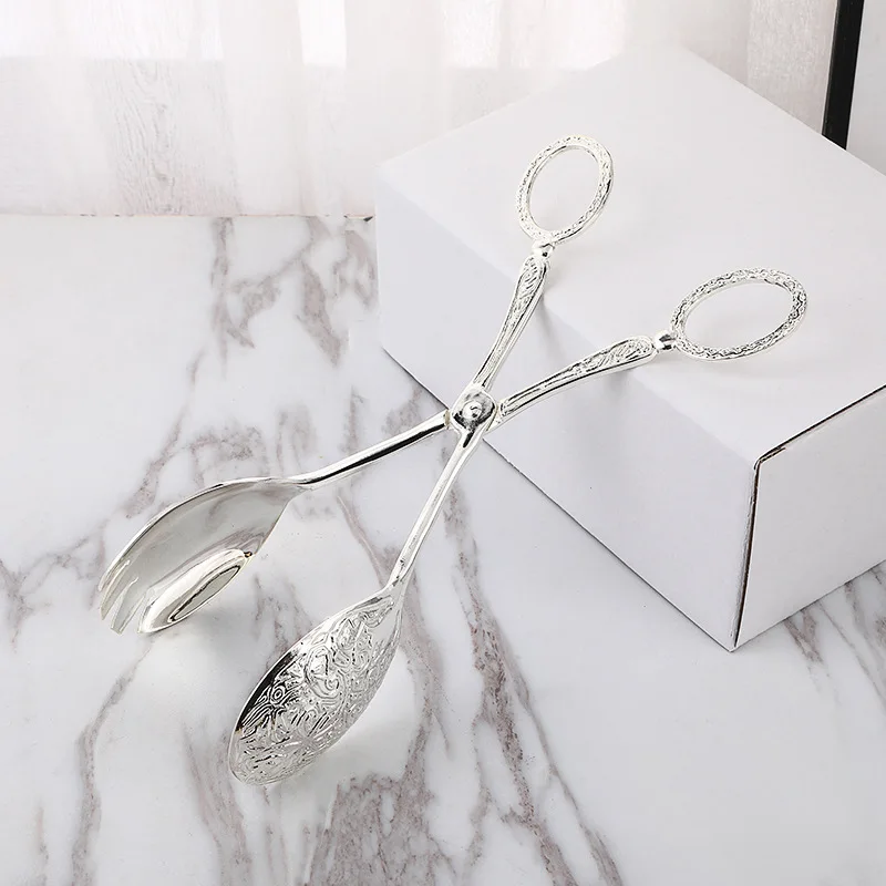 

Clamp Food Tongs Pointed Head Bread Tongs Cake Clamp Buffet Barbecue Salad Clips Kitchen Utensil Serving Baking Tools