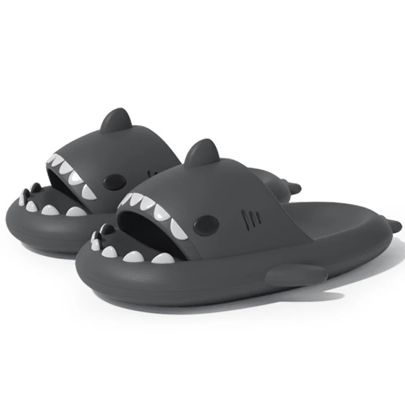 

Comwarm New Shark Slippers For Women Men Fashion Soft Slipper Home Couple Non-slip Sandals Outdoor Beach Flip Flops Shark Slides