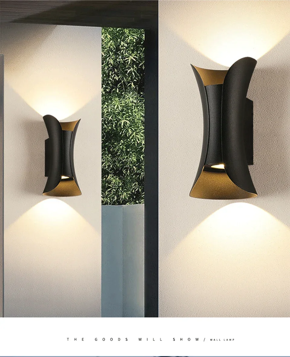 Description Picture 3 of itemUp and Down Aluminum Sconce Wall Light 10W LED Lamp For Aisle Balcony Courtyard Garden Outdoor Indoor Decoration Wall Lamp 6pa