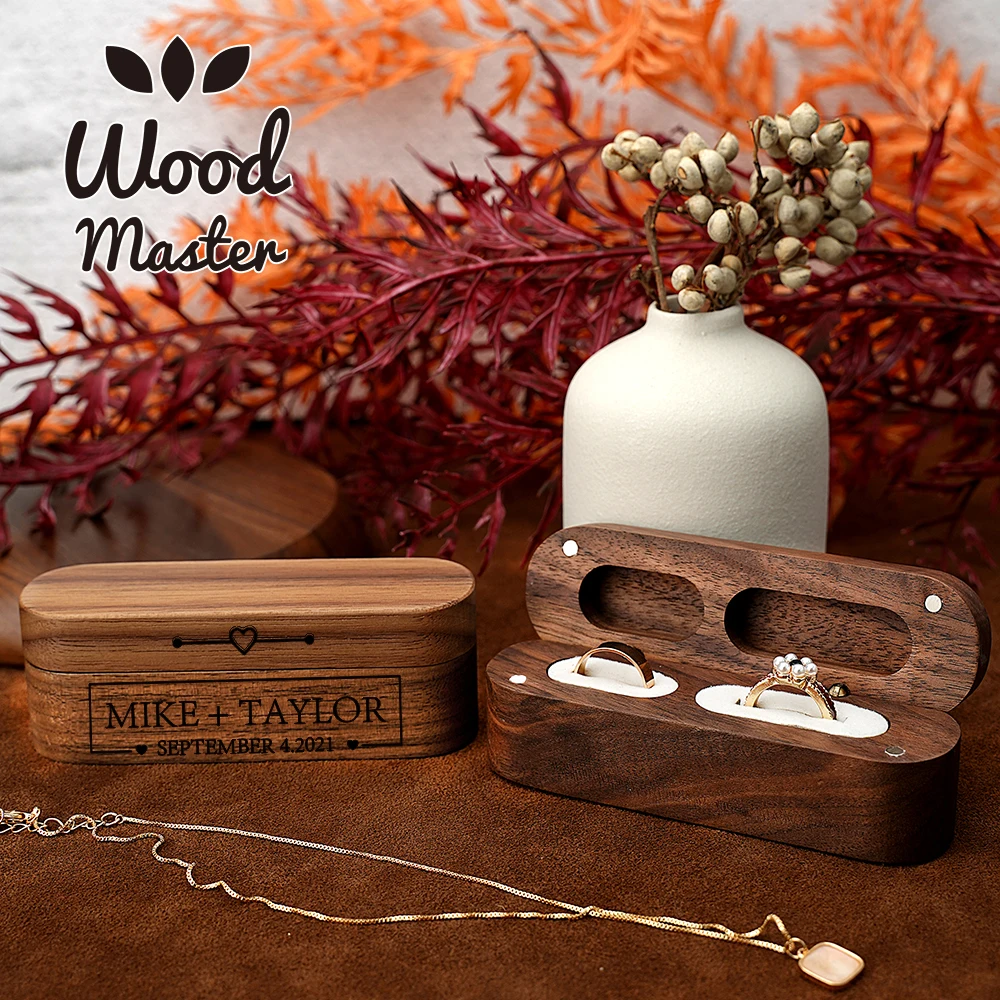Personalised Wedding Ring Box for Engagement Ring Holder wedding