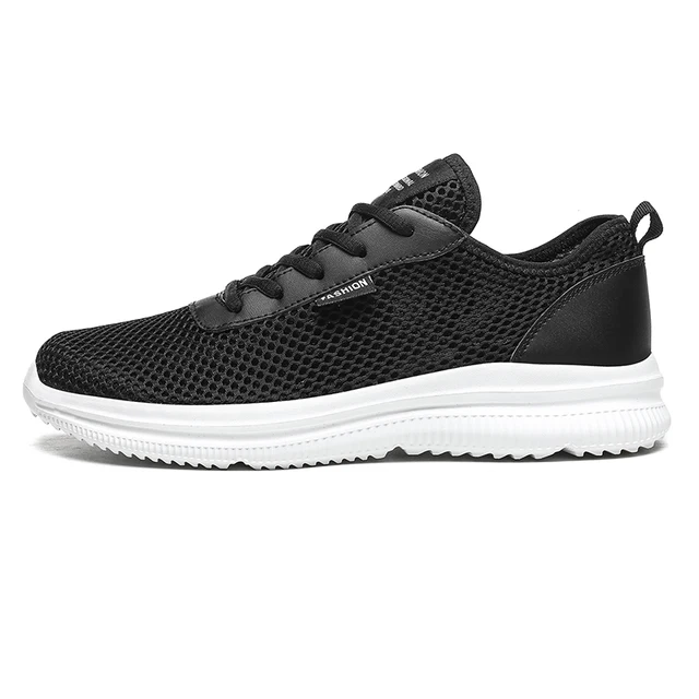 Abhoth Running Shoes Comfortable Light Casual Men's Sneaker Breathable Non-slip Wear-resistant Outdoor Walking Men Sport Shoes 101 Black white