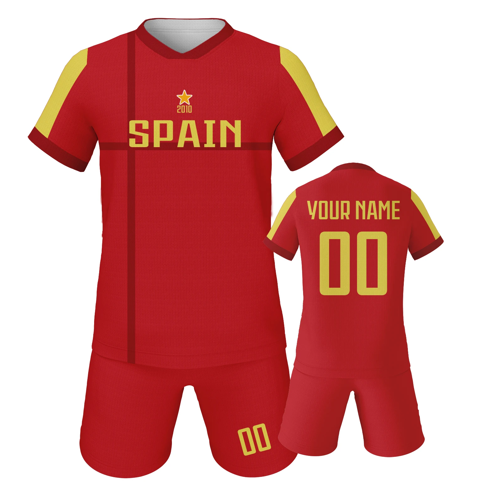 Football Uniform Sets Soccer Kits Kids Training Outfit Club Personalized Name Number for Boys Girls