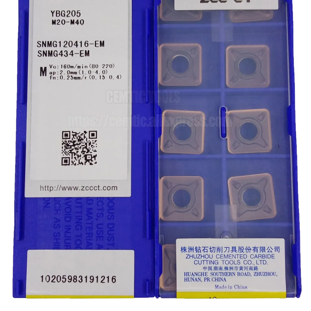 

ZCC Brand CNC Alloy Blade YBG205 SNMG120416-EM 10pcs/Lot