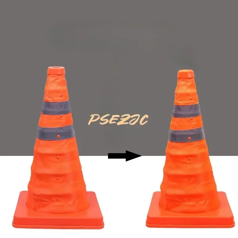 Plastic Road Cone Traffic Emergency Telescopic Reflective